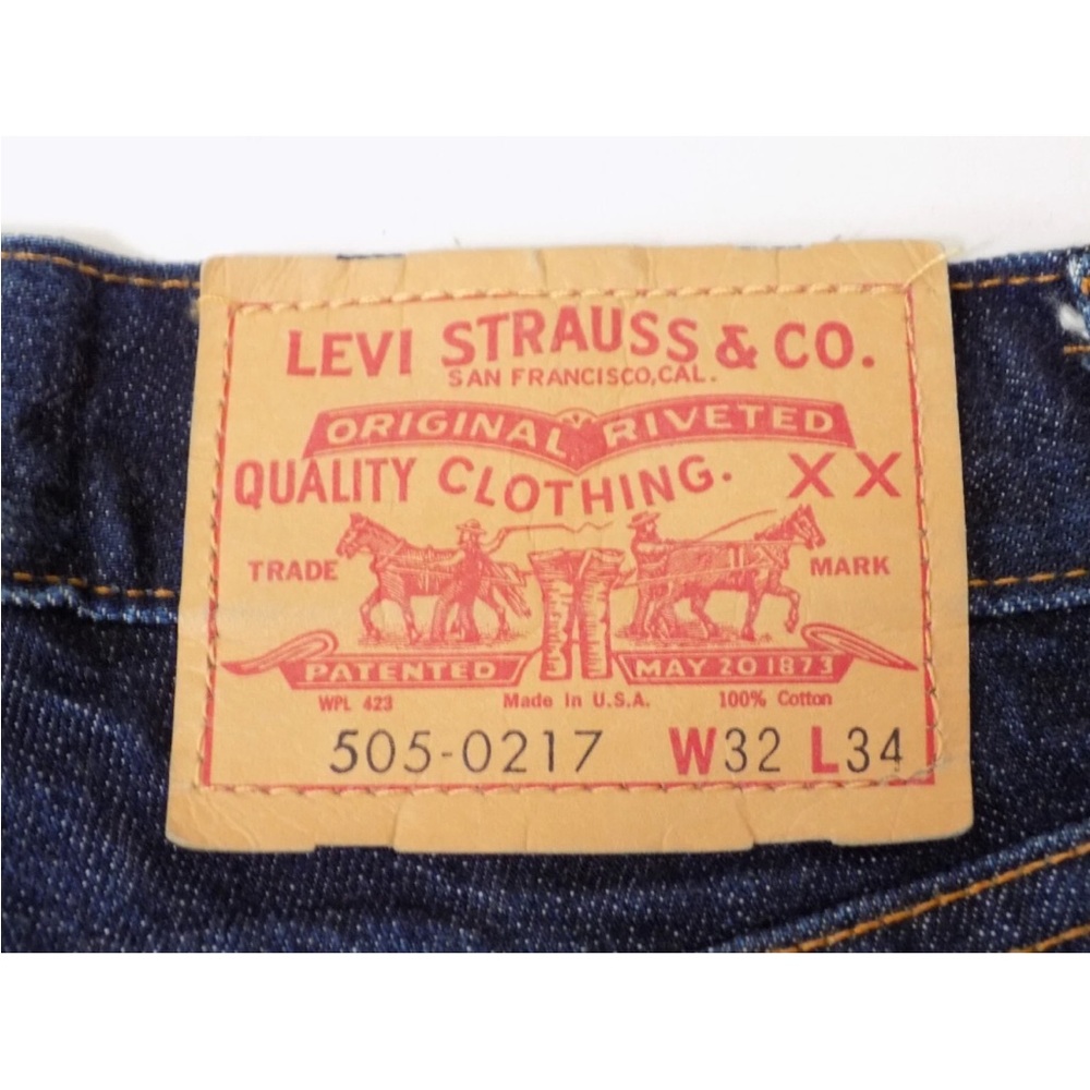 Vintage LVC 1960s LEVIS 505 0217 Big-E Redline Selvage Dark Indigo Jeans 31 x 34 - Picture 4 of 13